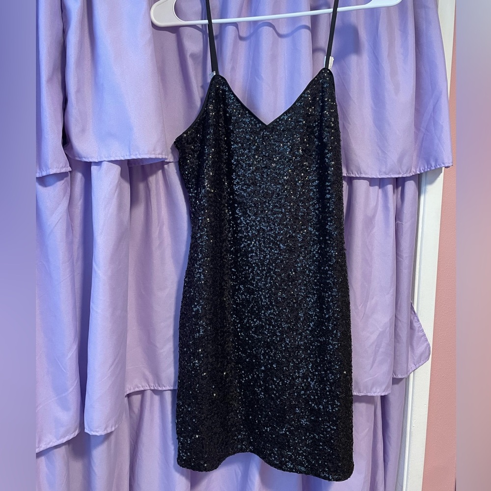 Black Sequin Dress